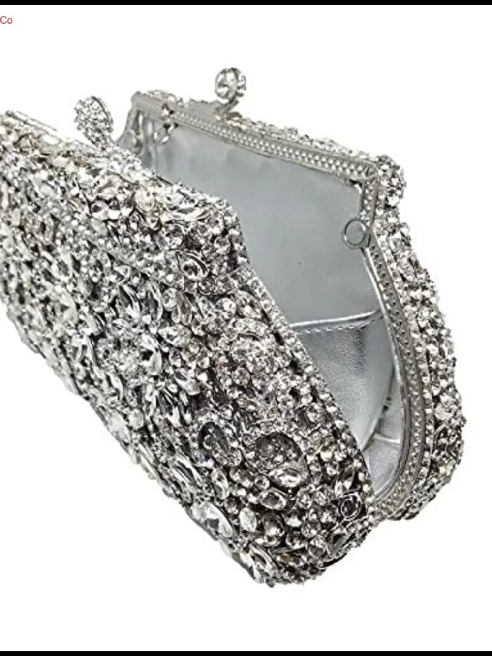 Crown Flower Crystal Clutch Purse Rhinestone Evening Handbag Wedding